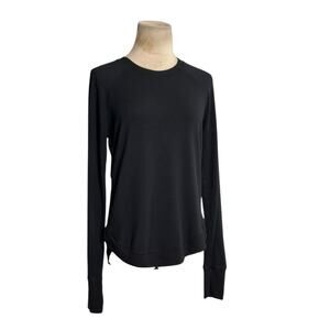 Athleta black long sleeves knit top size XS